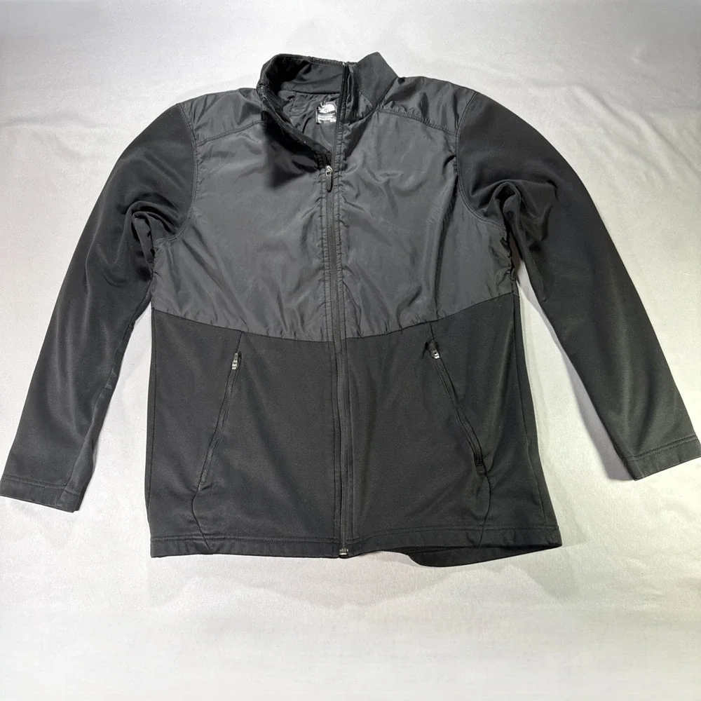 The North Face Cinder Jacket Mens Medium Black Hybrid Full Zip Fleece Technical